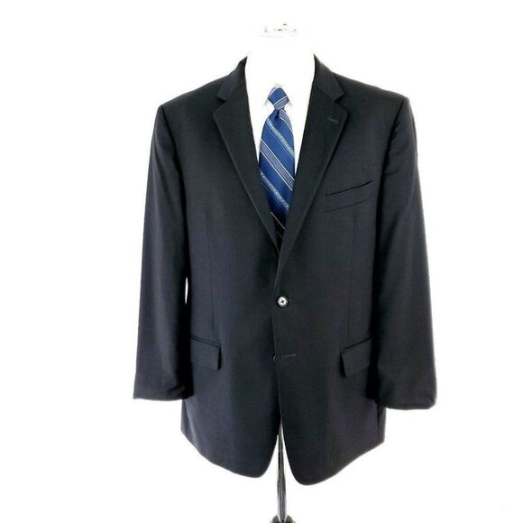 Joseph Abboud Super 120s Wool Italy 2 Button Blazer 42R Or Slim Fit 44R‎ Gray - Picture 3 of 11